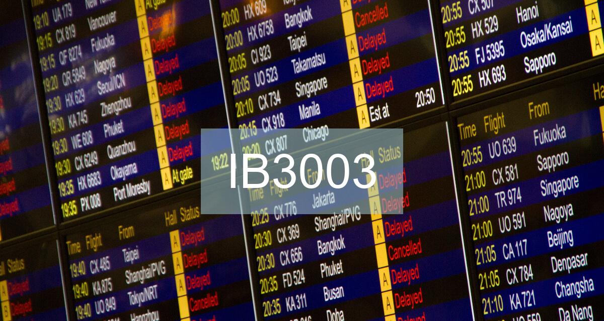 Reclamación Vuelo IB3003