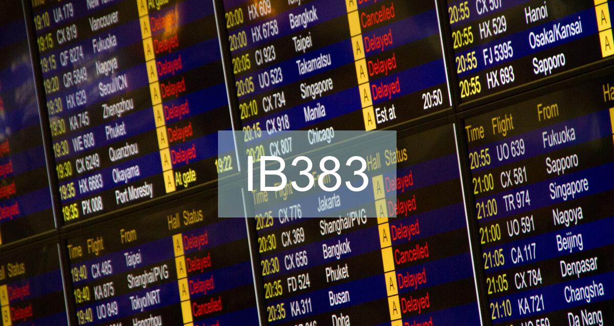 Reclamación Vuelo IB383